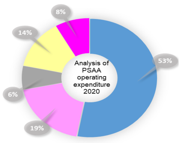 Graph of Analysis of PSAA operating expenditure 2020
